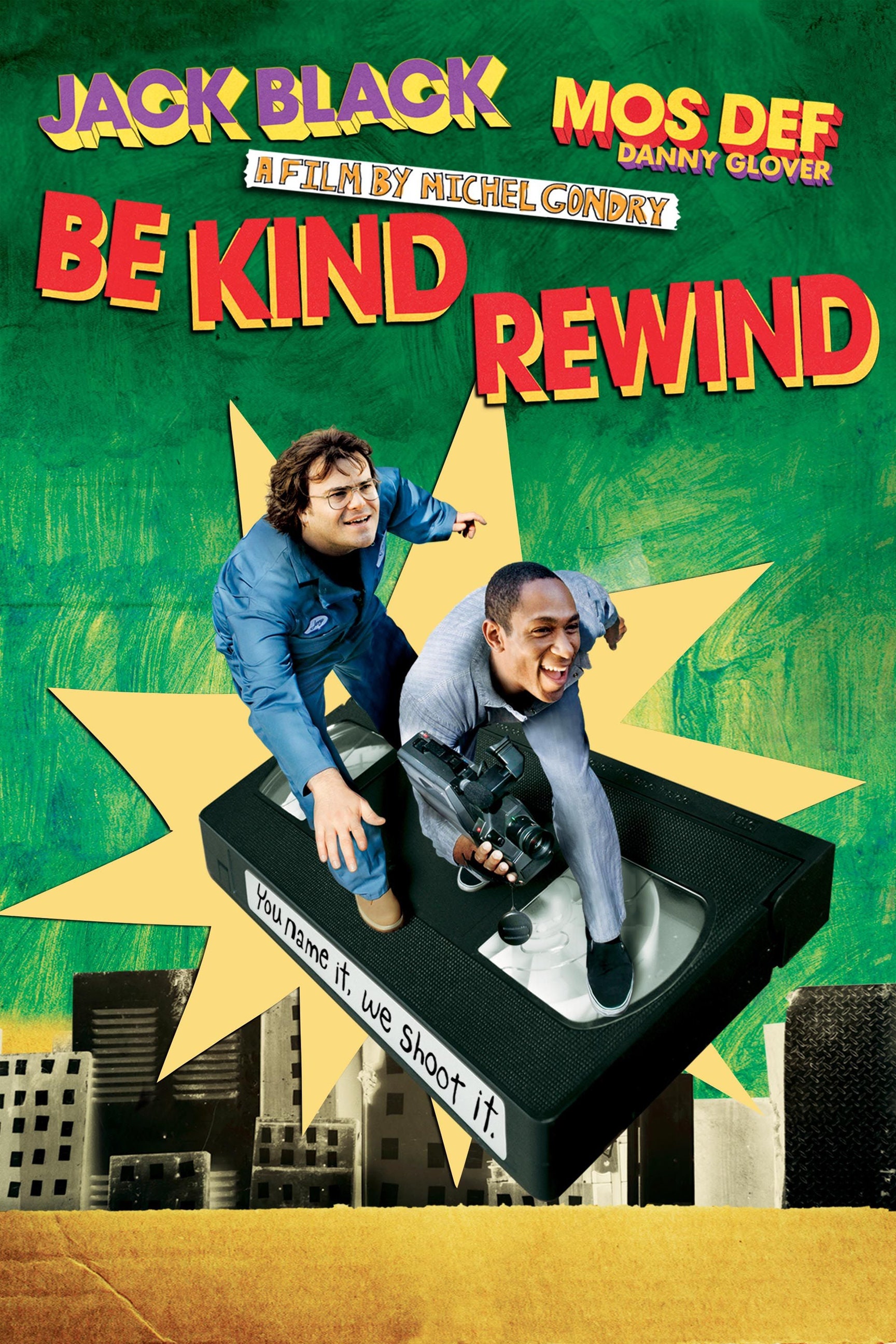 Be Kind Rewind Movie Poster Jack Black Mos Def 