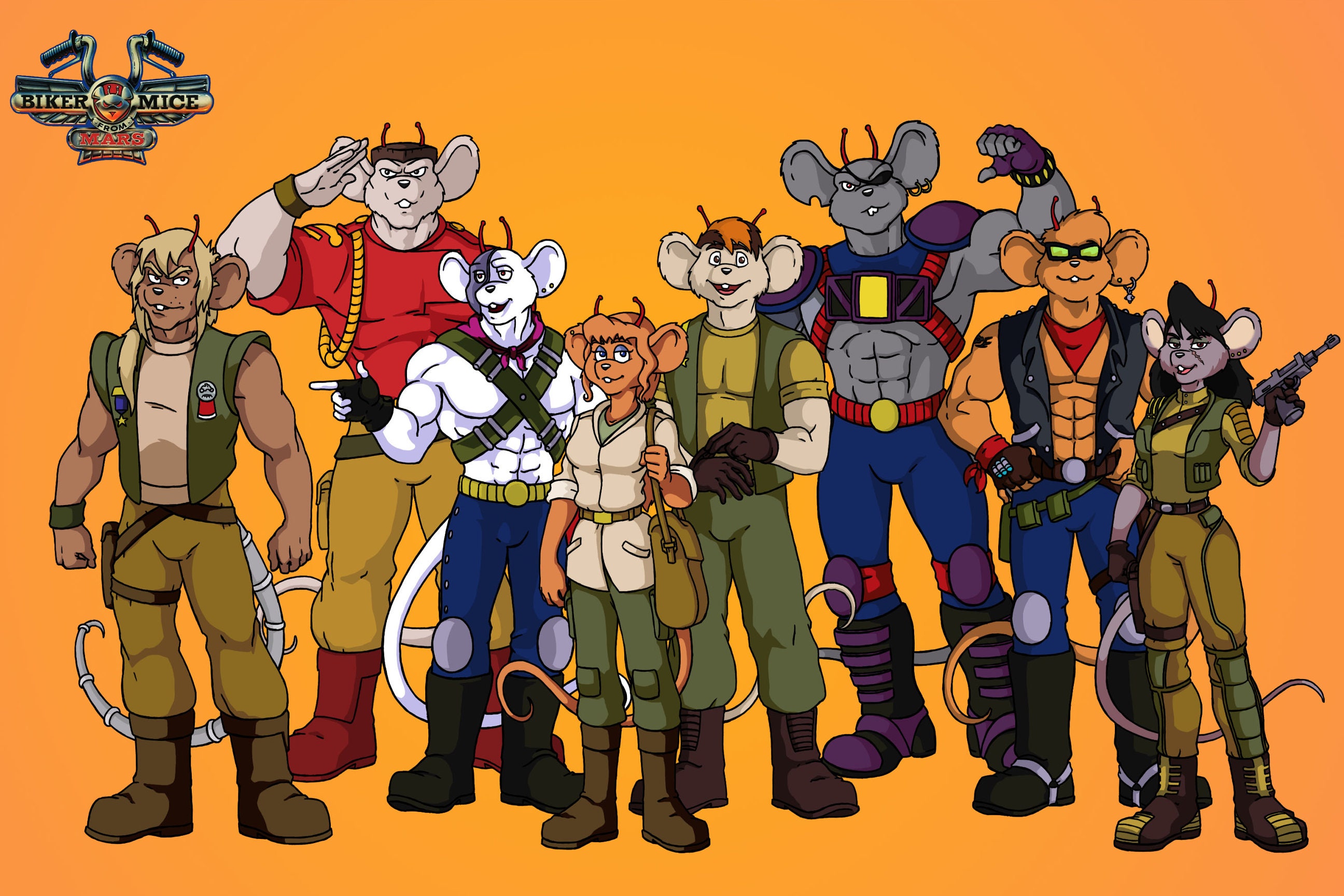 Biker Mice From Mars Poster Rimfire Modo Carbine Vinnie Etsy