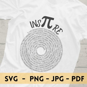 Inspire - Pi - Math Design - Custom SVG Design - Instant Digital Download