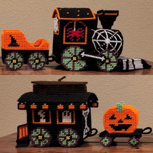 Halloween plastic canvas train pattern (download)