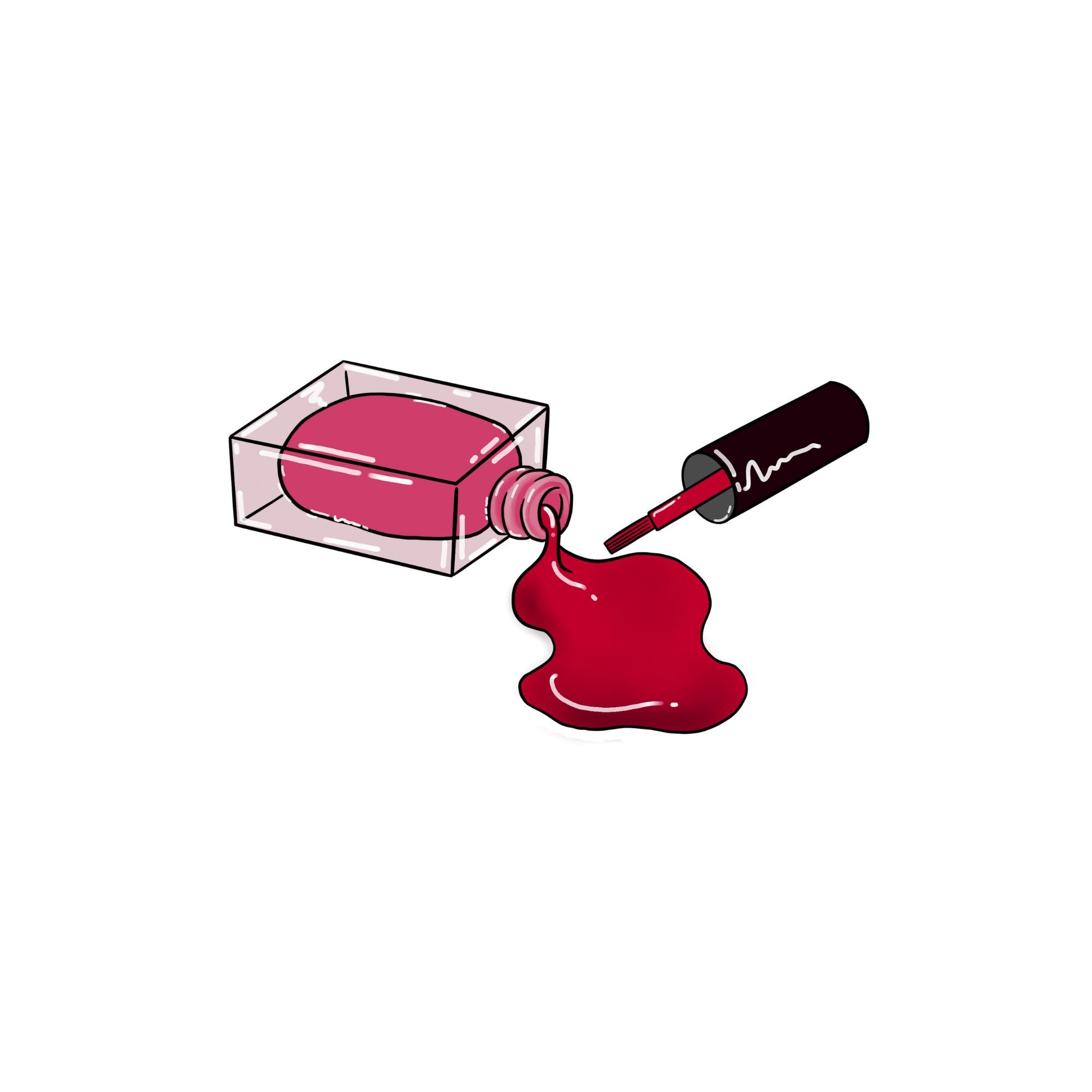 Spilled Red Nail Polish Clipart Digital Png Nail Polish Etsy Canada