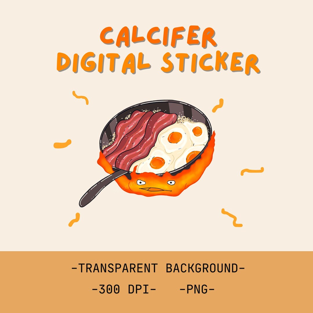 Calcifer Digital Sticker Clipart | Howl’s Moving Castle Inspired ...