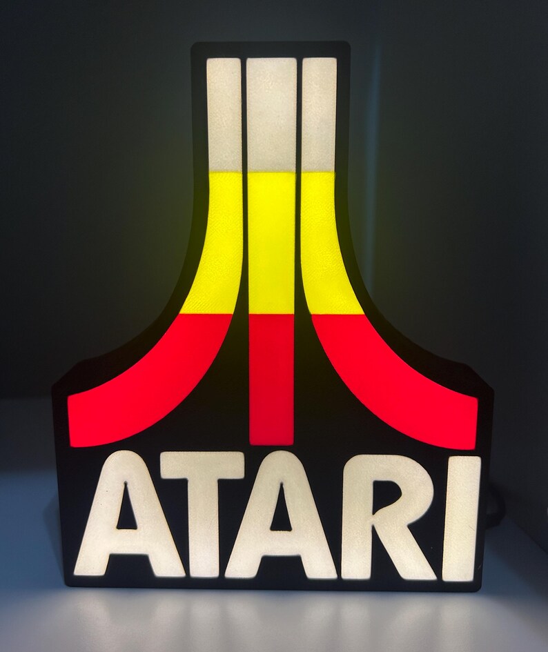 Atari Logo LED Light Box | Retro Gaming Night Light, Arcade Wall Art - Etsy