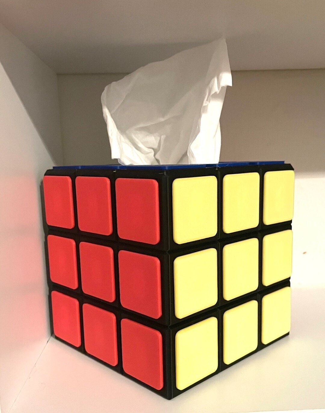 Vintage Rubik’s Cube Tissue Box Cover. Perfect for Den, Man Cave, Kid’s ...