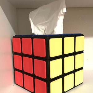 Vintage Rubik's Cube Taschentücherbox Bezug. Perfekt für Höhle, Männerhöhle, Kinderzimmer, Wohnzimmer, Schlafszimmer, Spielzimmer usw.