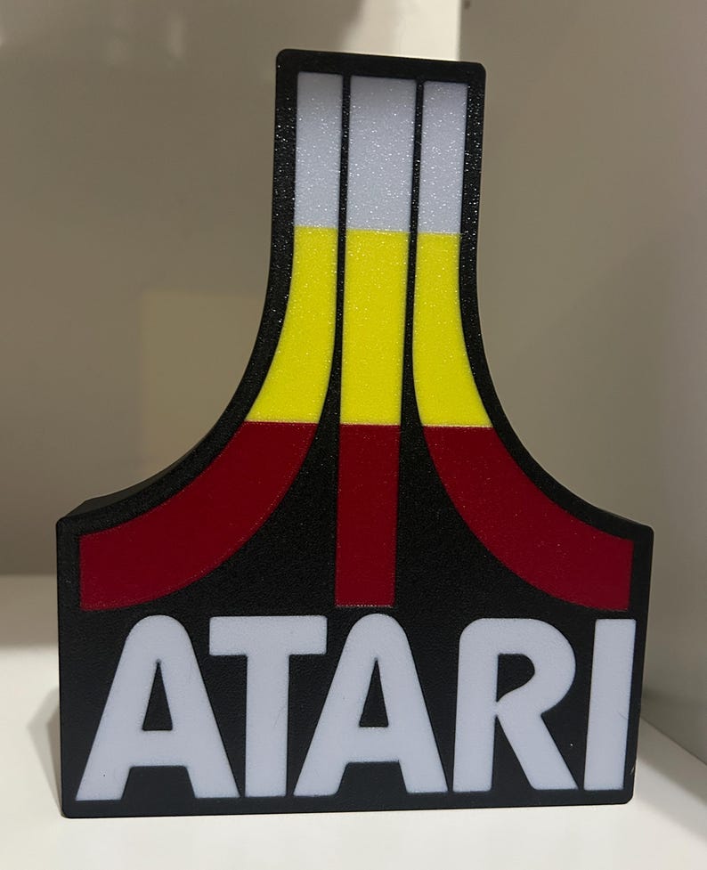 Atari Logo LED Light Box | Retro Gaming Night Light, Arcade Wall Art - Etsy