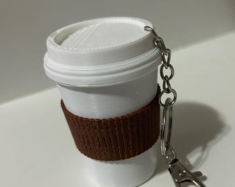 3D Printed Spillable Coffee Cup Interactive Fidget Keychain - Etsy