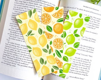 Fruity Fun Bookmark | Cute Summer Fruit Bookmark | Lemons, Limes, Oranges | Cute Stationery