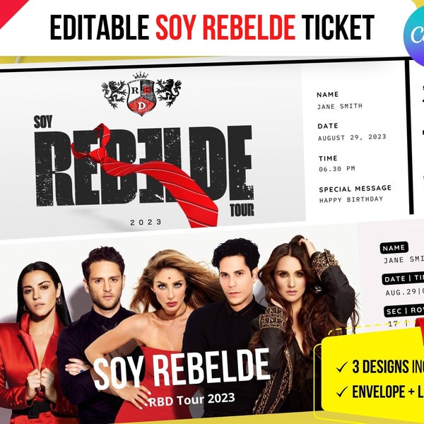 Rebelde Surprise Concert Ticket Etsy