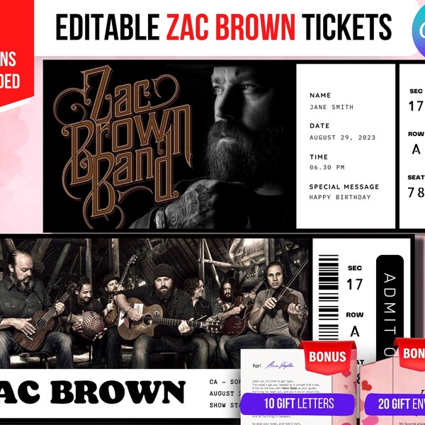 Zac Brown Band Etsy