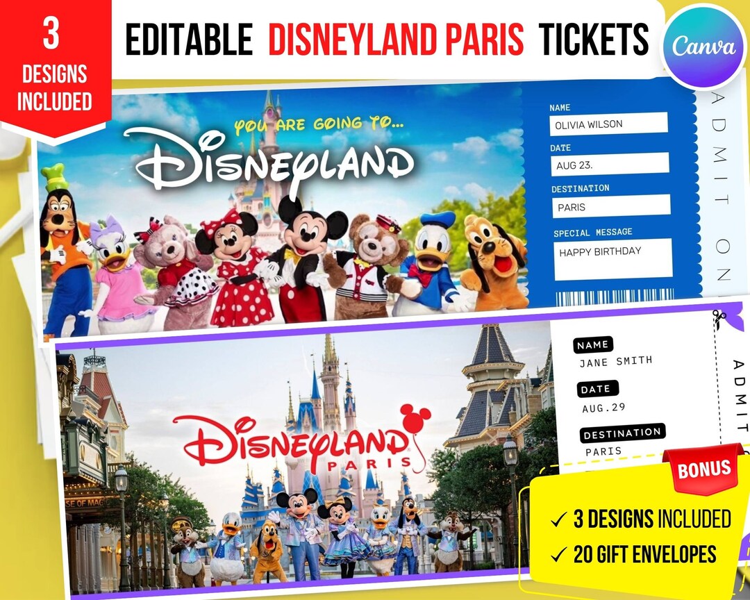 Printable Disneyland Paris Surprise Gift Ticket Editable Etsy UK Printable Disneyland Paris Surprise Gift Ticket Editable Etsy UK