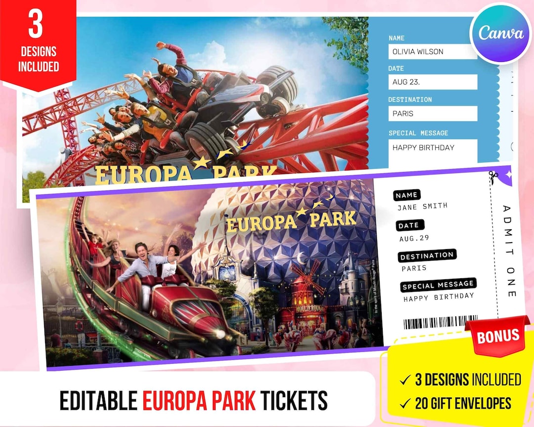 Was Kostet Europa Park Ticket www.etsy.com