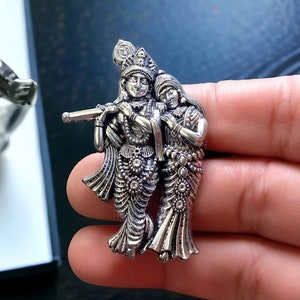 Ring of love Silver Ring, Radha Krishan Rings for Women and Girls, Sterling silver Indian Rings, Adjustable Temple ring, Temple Jewelry ring