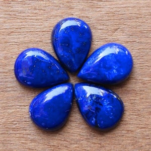 AAA+ Natural Lapis lazuli pear shape Cabochons Flat Back Turquoise Gemstones Supply For Jewelry Making Natural gems all Sizes gems shapes