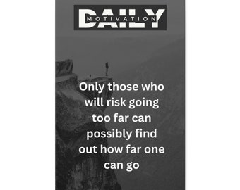 Risk- motivational Polyester Canvas- bring motivation to any space.