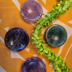 Beautiful Green and Purple Flourite Bowls
