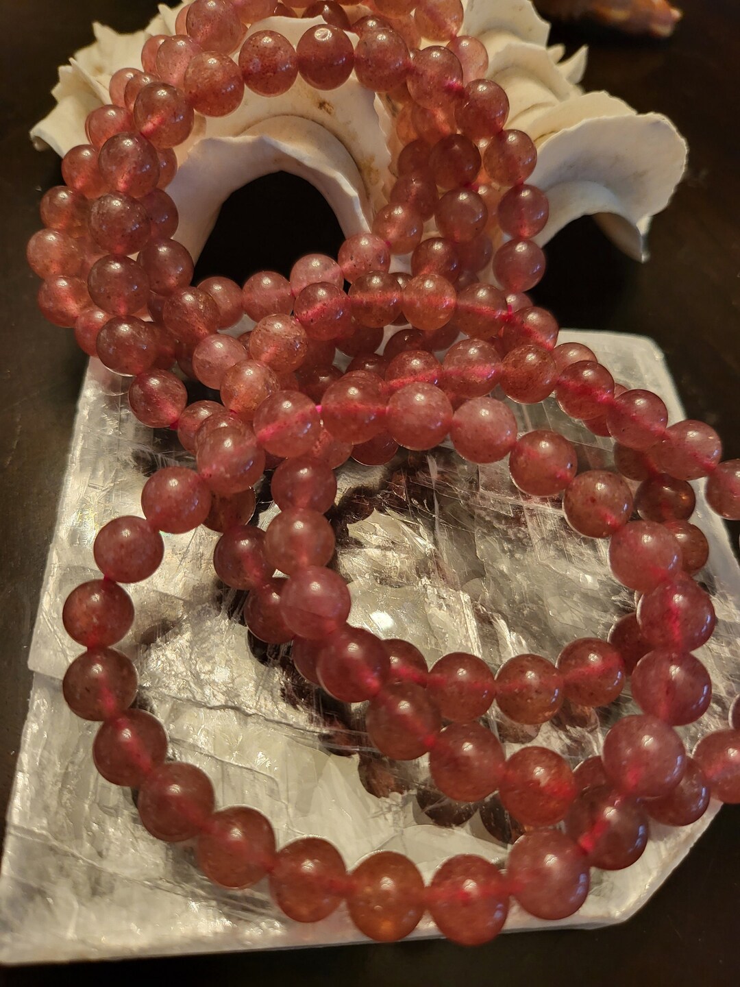 Strawberry Quartz Small Rosolio Boules Bangle main image 1
