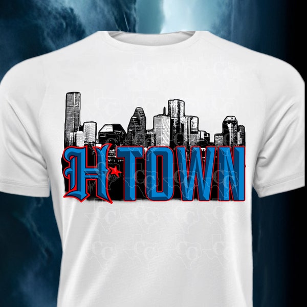 H-Town Houston skyline Texan H PNG digital file only