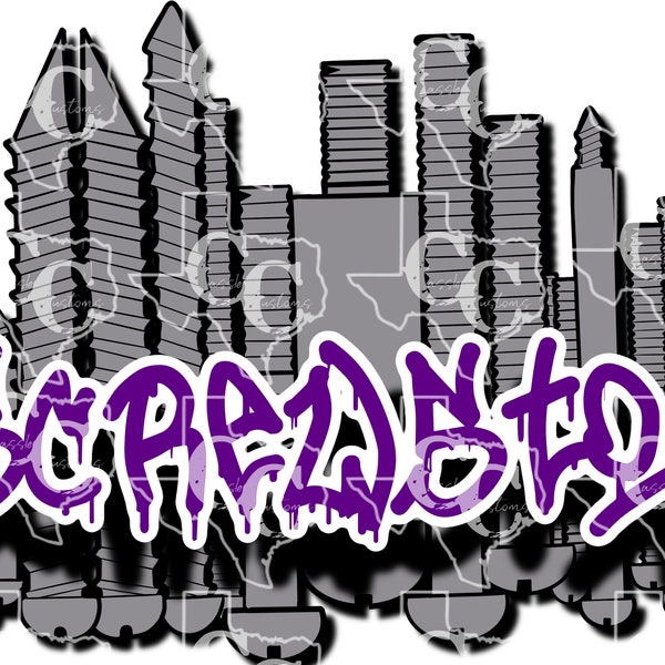 Screwston skyline Screw Head PNG Digital File Only