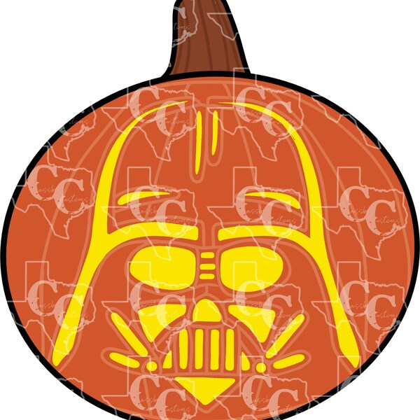 Darth Vader Pumpkin Stencil - Etsy