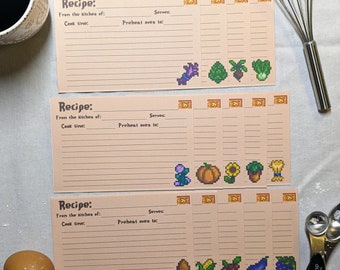 Schede ricette per le colture autunnali di Stardew Valley