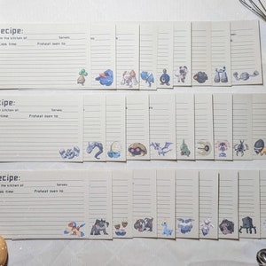 Cartões de Receitas Tipo Rocha