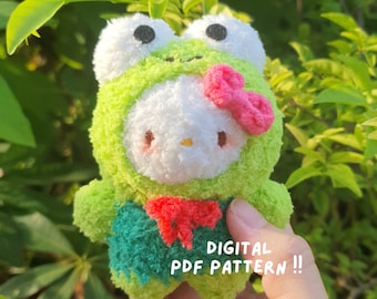 Modello PDF per costume da gattina in stile ranocchio (con orecchie da gatto incluse) - FILE DIGITALE