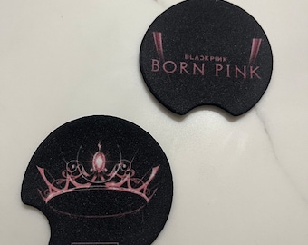 BlackPink Car Untersetzer - 2er-Set aus weichem Stoff