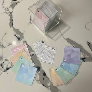Sfida da 100 buste con sfida di risparmio di denaro in scatola - Colori pastello