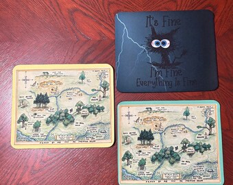 Hundred Acre Woods Map Sublimiert, es ist fein sublimiert, weiches Gewebe Mauspad
