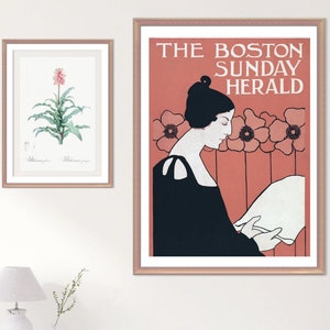 printable vintage living room botanical painting, gallery wall,  french country decor,  downloadable digital
