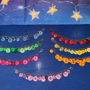 Button Charm Bracelets (Multiple Colors)
