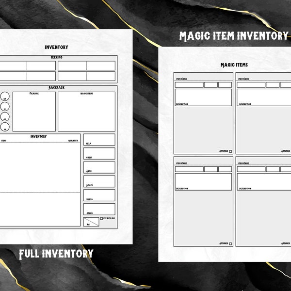 Magic Item Sheet - Etsy