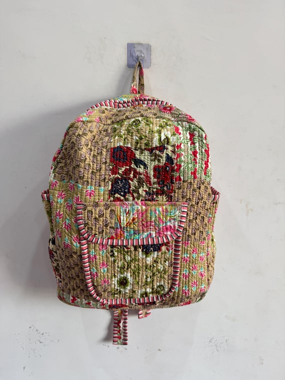 Quilted Floral Multi-Color Backpack Amazon.com | Segater Women Colorful Flower Backpack Leather  main image 2