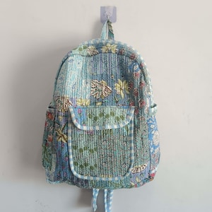 Cotton Quilted Patchwork Backpack: Colorful Travel Bag