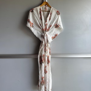 Hand Block Organic Cotton Victorian Nightgown: Lightweight Sleepwear