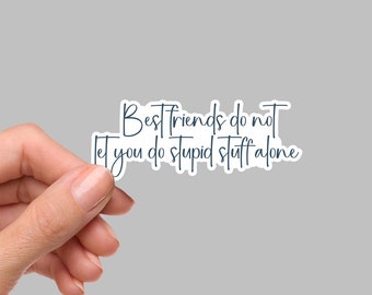 Best Friends Sticker, Bulk Stickers, Die Cut Sticker, Waterbottle Sticker, Laptop Sticker, Hydroflask Sticker, Friendship Sticker, FR106