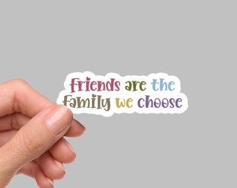 Friends Are The Family Sticker, Bulk Stickers, Die Cut Sticker, Waterbottle Sticker, Laptop Sticker, Educational Sticker, FA102
