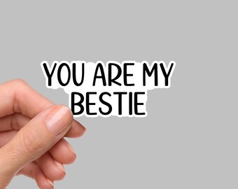 You Are My Bestie Sticker, Friendship Sticker, Die Cut Sticker, Waterbottle Sticker, Laptop Stickers, Friends Sticker, FR101