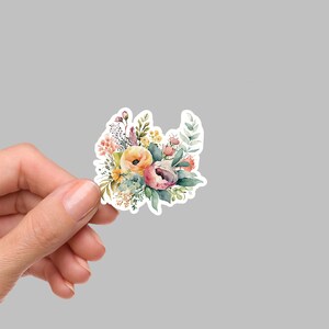 Sticker fleurs, autocollants en vrac, autocollants découpés, autocollants bouteille d'eau, autocollants pour ordinateur portable, autocollants plantes, beaux autocollants, PL108