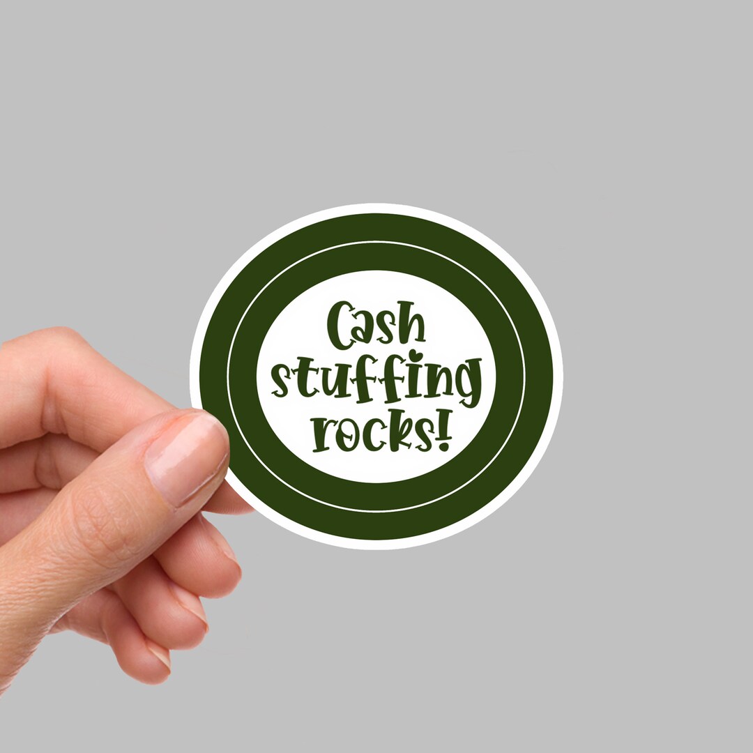 Cash Stuffing Rocks Sticker, Bulk Stickers, Die Cut Sticker