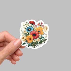 Sticker fleurs, autocollants en vrac, autocollants découpés, autocollants bouteille d'eau, autocollants pour ordinateur portable, autocollants plantes, beaux autocollants, PL103