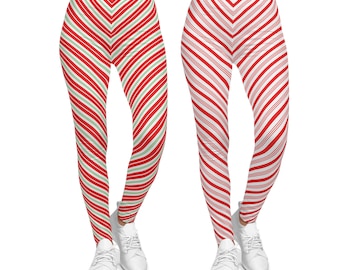 Candy Cane Christmas Women's Casual Leggings