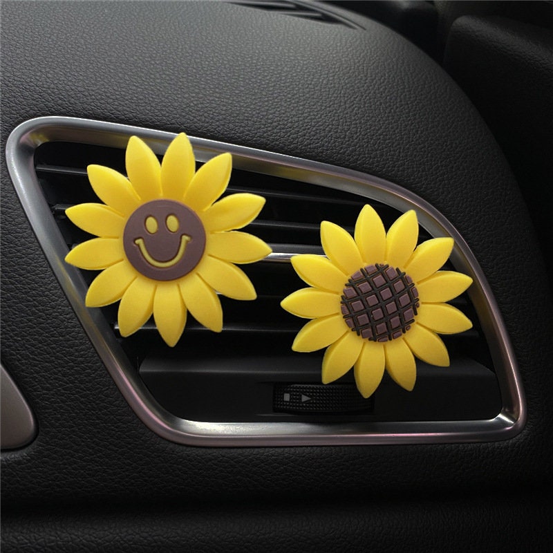 Sunflower Car Mirror Hanging Accessory, Cute Rear View Mirror