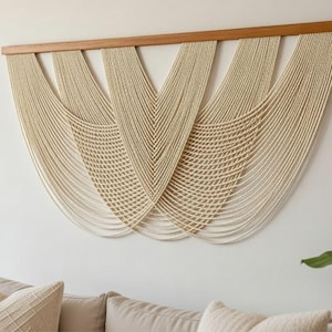 Handwoven Fiber Wall Art - Modern Boho Decor for Stylish Homes image 1