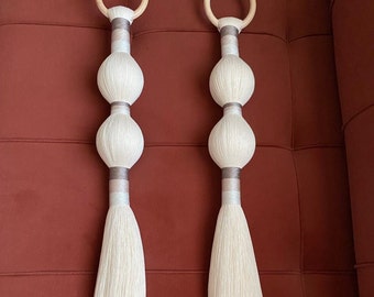 Mother&#39;s Day Special - Set of 2 Modern Macrame Wall Hangings, Boho Chic Home Decor, Handcrafted Gift for Mom
