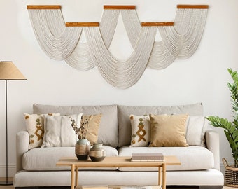 Large Macrame Tapestry Wall Hanging - Boho Home Decor for Statement Walls