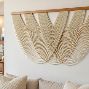 Handwoven Fiber Wall Art - Modern Boho Decor for Stylish Homes image 3