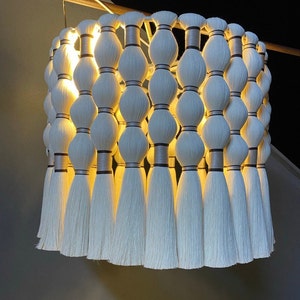 24x20 Inch Modern Macrame Bohemian Chandelier | Contemporary Home Decoration | Handcrafted Boho Ceiling Light
