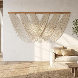 Handwoven Fiber Wall Art - Modern Boho Decor for Stylish Homes image 2